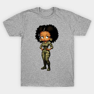 Betty Boop Military Uniform T-Shirt